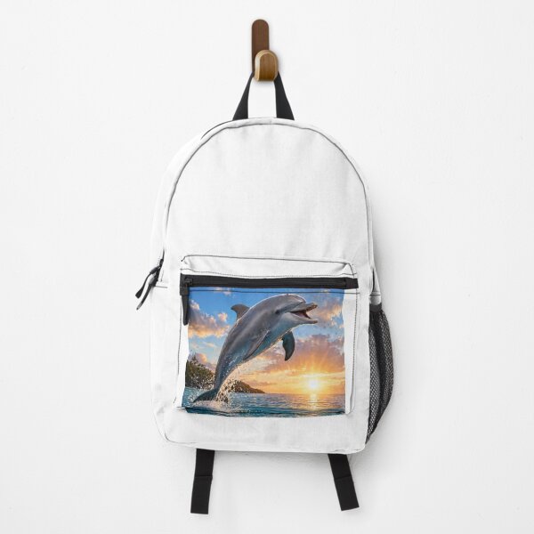 Item preview, Dolphin Sunset Sticker | Ocean Aesthetic | Cute Dolphin Jumping | Sea Life Nature Sticker designed and sold by Ishratparween11.