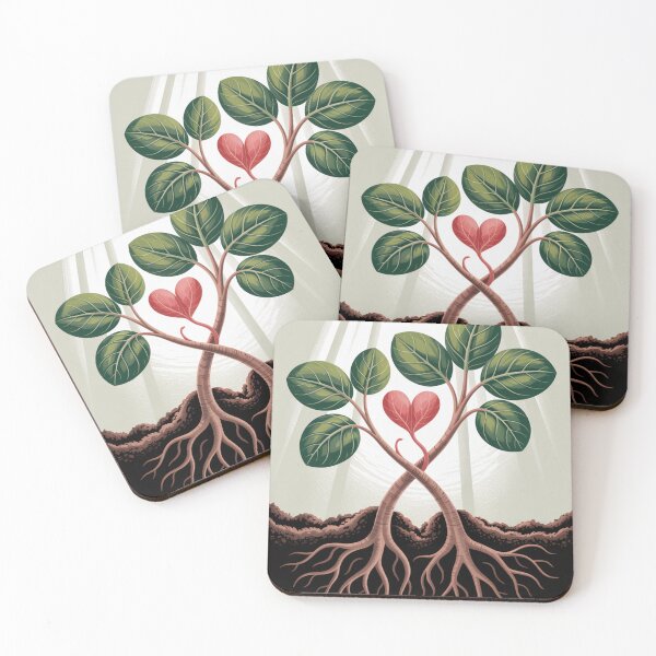 Item preview, Entwined Trees Heart Leaf Roots Nature Love Environmental T-Shirt designed and sold by proearth2022.