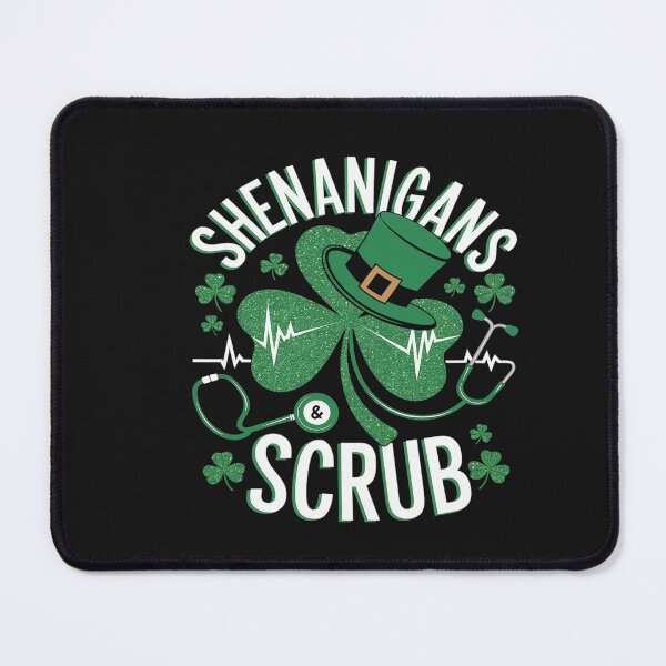 Item preview, Shenanigans Scrubs Shamrocks Nurse St Patrick's Day designed and sold by Soleaani.