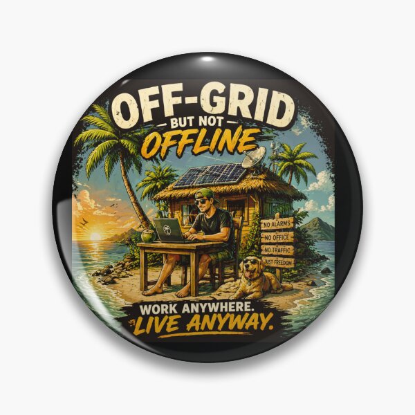 Item preview, Off Grid But Not Offline | Digital Nomad Remote Work Lifestyle Design designed and sold by IdentityThread.