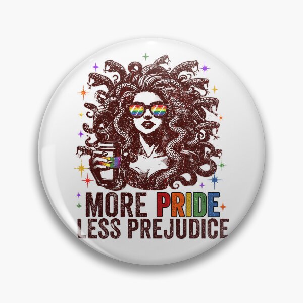 Item preview, Medusa Rainbow More Pride Less Prejudice LGBTQ+ Equality designed and sold by Ortigzitoun.