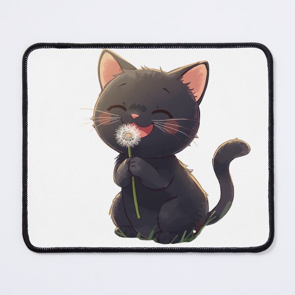 Item preview, Black cat with a dandelion puff designed and sold by uunaa.