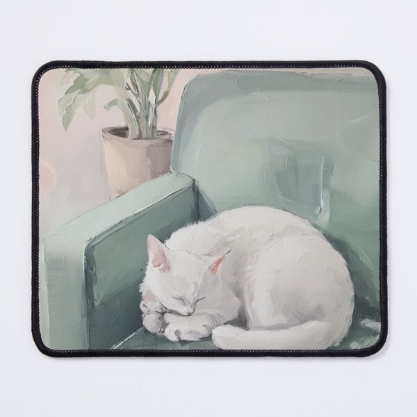 Item preview, Cat sleeping on a sofa designed and sold by ArtsyLouise.
