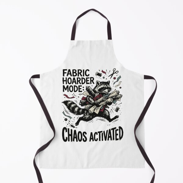Item preview, Fabric Hoarder Mode Chaos Activated Funny Design designed and sold by AnimaThread.