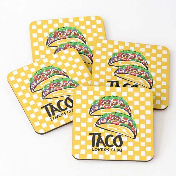 Item preview, Taco Lovers Club Yellow Checkered Vintage Illustration designed and sold by MaiZephyr.