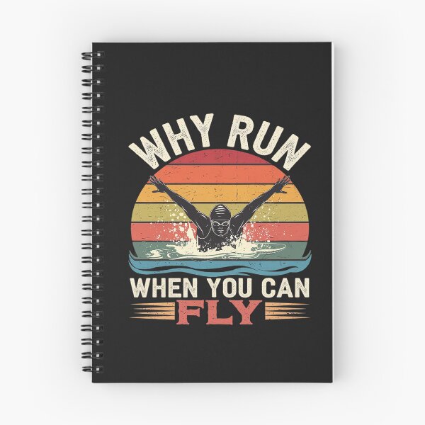 Item preview, Swimming Butterfly Swimmer Why Run When You Can Fly designed and sold by AvenStudioCo.