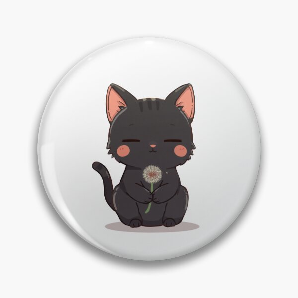 Item preview, Black cat with a dandelion puff designed and sold by uunaa.
