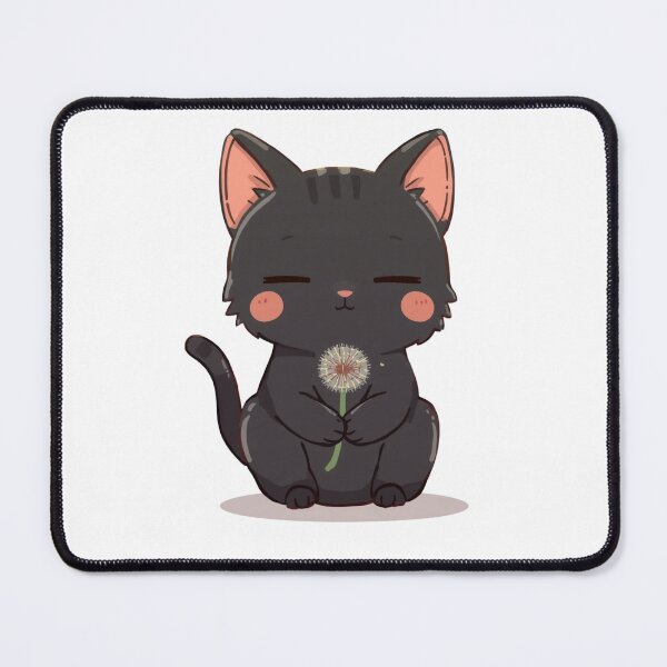Item preview, Black cat with a dandelion puff designed and sold by uunaa.