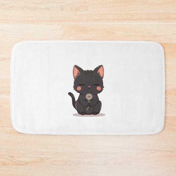 Item preview, Black cat with a dandelion puff designed and sold by uunaa.