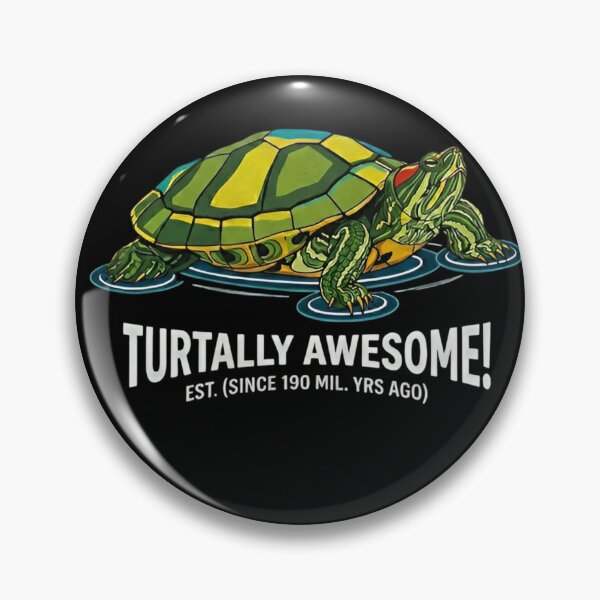Item preview, Vibrant Red-Eared Slider Turtle Graphic - Turtally Awesome Retro Vector T-Shirt designed and sold by ZyxDes.