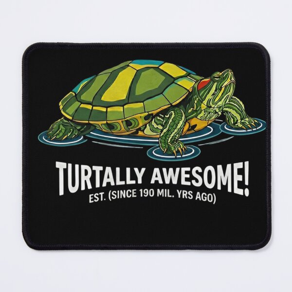 Item preview, Vibrant Red-Eared Slider Turtle Graphic - Turtally Awesome Retro Vector T-Shirt designed and sold by ZyxDes.
