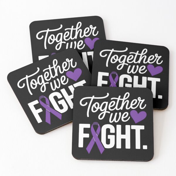 Item preview, Together We Fight Cancer Ribbon Pancreatic Cancer Awareness Pancreatic Cancer Fighter designed and sold by TrinaEspinoza.