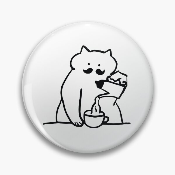 Item preview, Cute Cat Making Coffee Minimal Line Art designed and sold by Dev425.