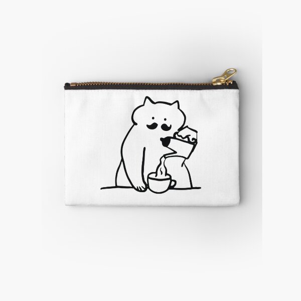 Item preview, Cute Cat Making Coffee Minimal Line Art designed and sold by Dev425.