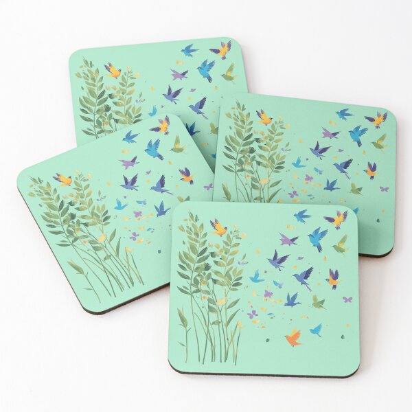 Item preview, Watercolor Birds and Flora designed and sold by sanorastyle.