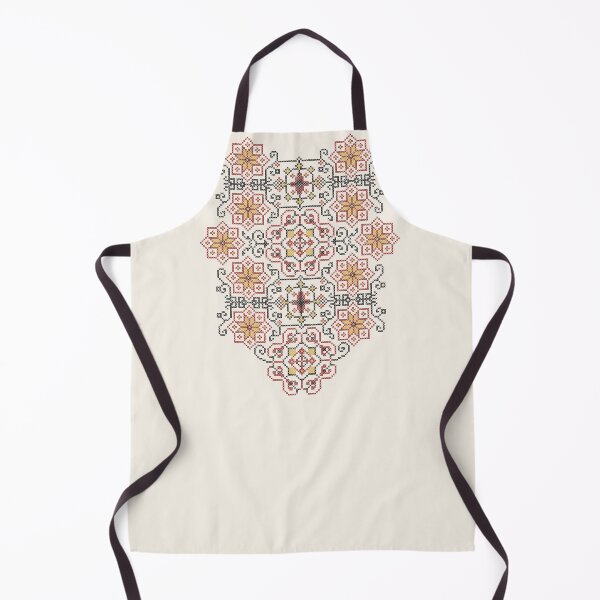Item preview, Palestinian Tatreez Art Embroidery Pattern Design blk-red-gld designed and sold by Hurriyyatee.