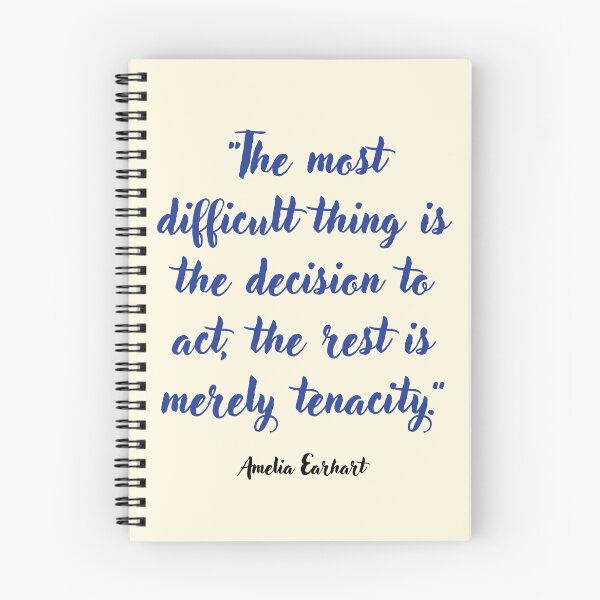 Item preview, The most difficult thing . . . Amelia Earhart Quotation designed and sold by CharlottePlaceArt.
