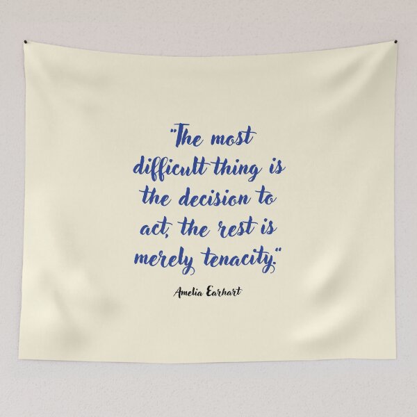 Item preview, The most difficult thing . . . Amelia Earhart Quotation designed and sold by CharlottePlaceArt.