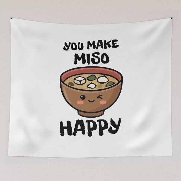 Item preview, You Make Miso Happy – Cute Miso Design designed and sold by kestey.