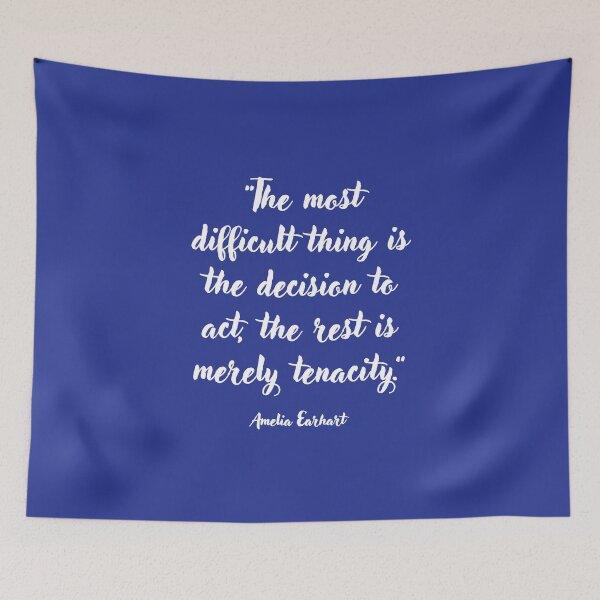 Item preview, The most difficult thing . . . Amelia Earhart Quotation designed and sold by CharlottePlaceArt.
