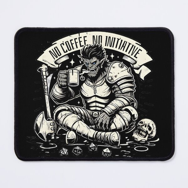 Item preview, No coffee, no initiative, dnd coffee designed and sold by Boardgameo.