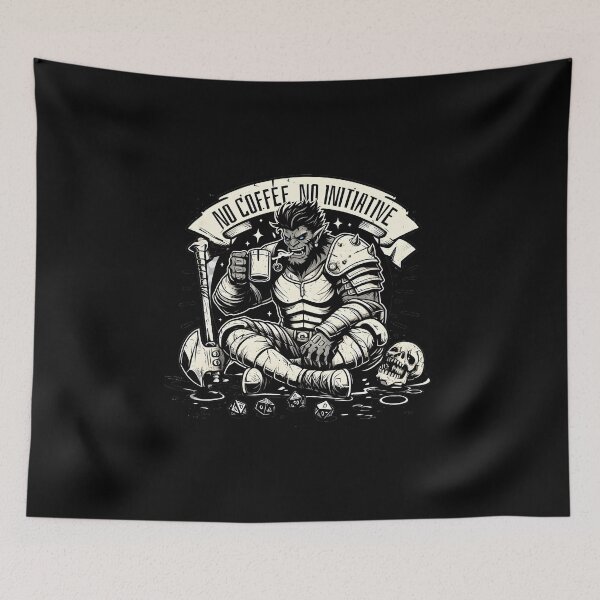Item preview, No coffee, no initiative, dnd coffee designed and sold by Boardgameo.