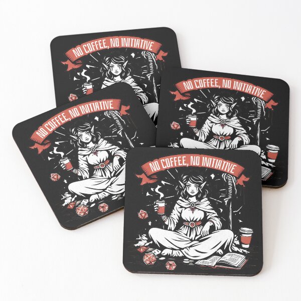 Item preview, No coffee, no initiative, dnd coffee designed and sold by Boardgameo.