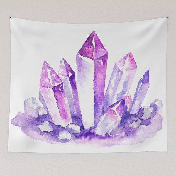 Item preview, Purple watercolor crystals designed and sold by AnnaHolyph.