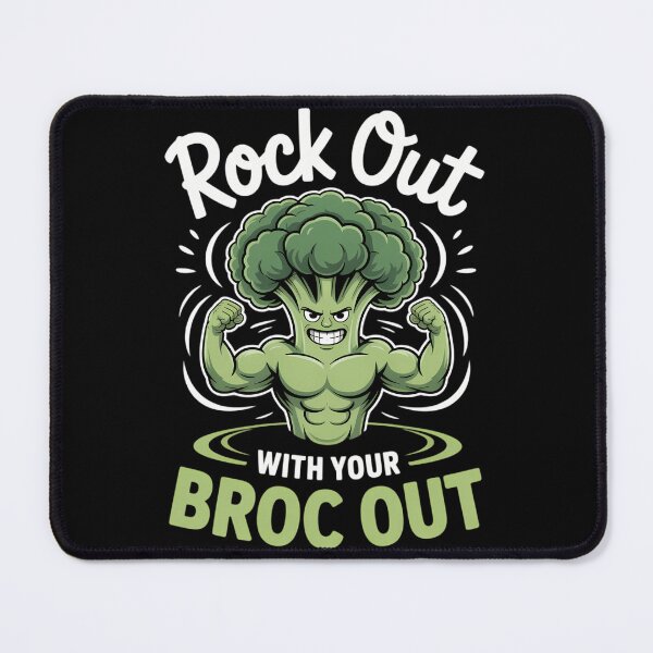 Item preview, Rock Out With Your Broc Out Broccoli Vegan Vegetarian designed and sold by TyraYoung.