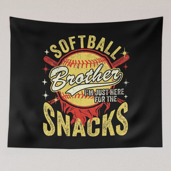 Item preview, Funny Retro Softball Brother I'm Just Here for The Snacks designed and sold by Ortigzitoun.