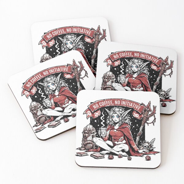 Item preview, No coffee, no initiative, dnd coffee designed and sold by Boardgameo.