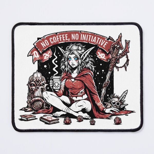 Item preview, No coffee, no initiative, dnd coffee designed and sold by Boardgameo.