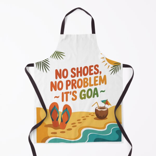 Item preview, No Shoes No Problem It’s Goa – Funny Beach Vacation India Typography Design | Tropical Travel Vibes designed and sold by Globalcitytees.
