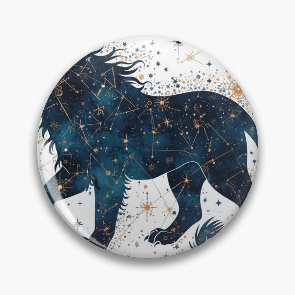 Item preview, Celestial Lion – Mythic Constellation Illustration designed and sold by catcurio.