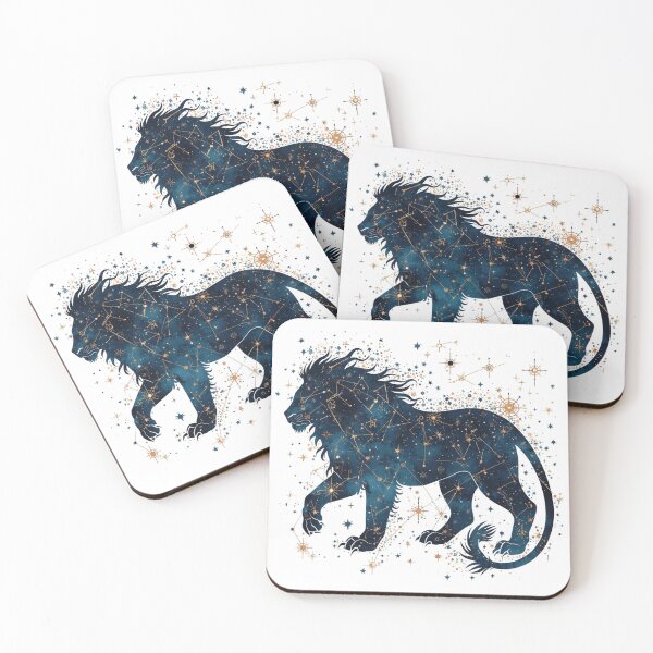 Item preview, Celestial Lion – Mythic Constellation Illustration designed and sold by catcurio.