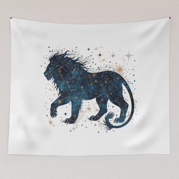 Item preview, Celestial Lion – Mythic Constellation Illustration designed and sold by catcurio.