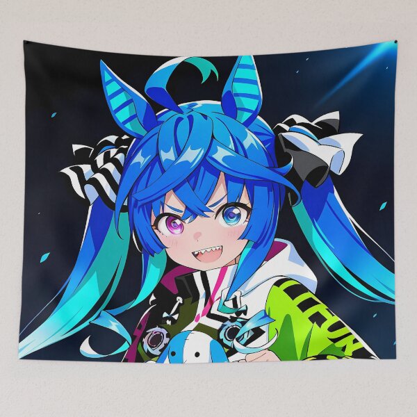 Item preview, Twin Turbo Uma Musume Neon Hoodie Plush Stage Power designed and sold by PMartistStudio.