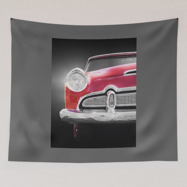 Item preview, Vintage Red Classic Car 1956 Front View designed and sold by Beate Gube.