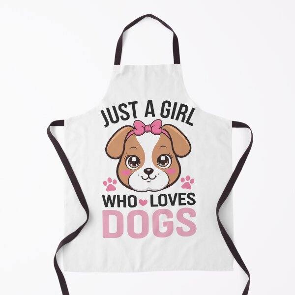 Item preview, Just a Girl Who Loves Dogs - Kawaii Puppy Pink Bow - Cute Dog Lover Graphic designed and sold by JLMWorks.