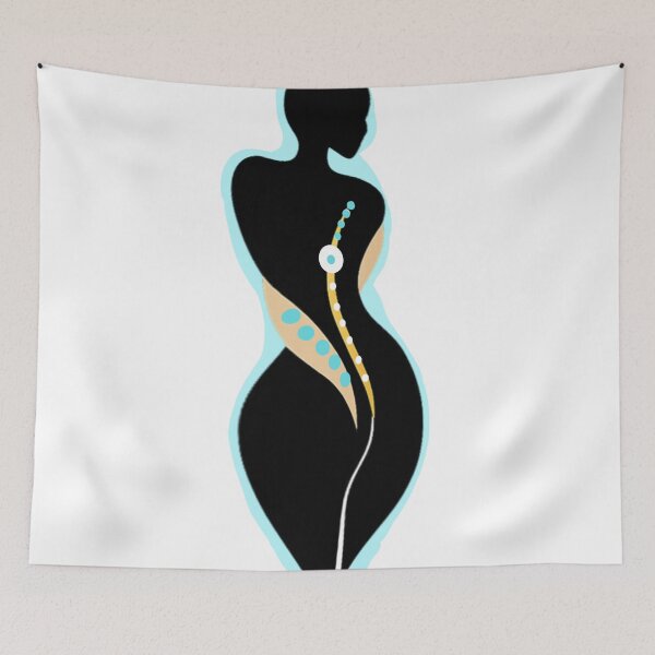 Item preview, Balance Within – Elegant Spine & Female Silhouette Design designed and sold by NB-Artmagic.