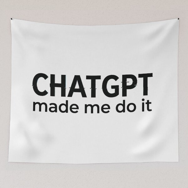 Item preview, ChatGPT Made Me Do It Funny AI T-Shirt Minimalist Tech Humor designed and sold by fadouades.