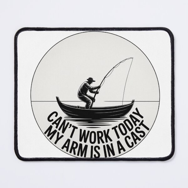 Item preview, Minimalist Line Art Fisherman Casting Rod designed and sold by Bloomkept.