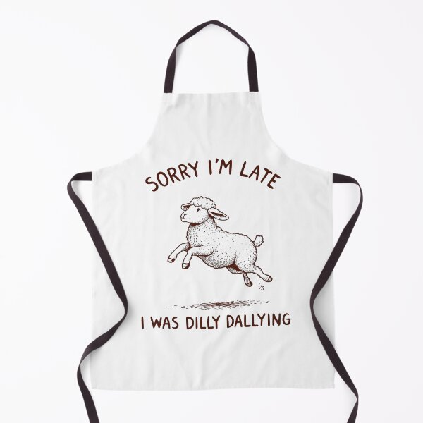 Item preview, Sorry I'm Late I Was Dilly Dallying - Cute Sheep Art - Funny Introvert Humor designed and sold by JLMWorks.