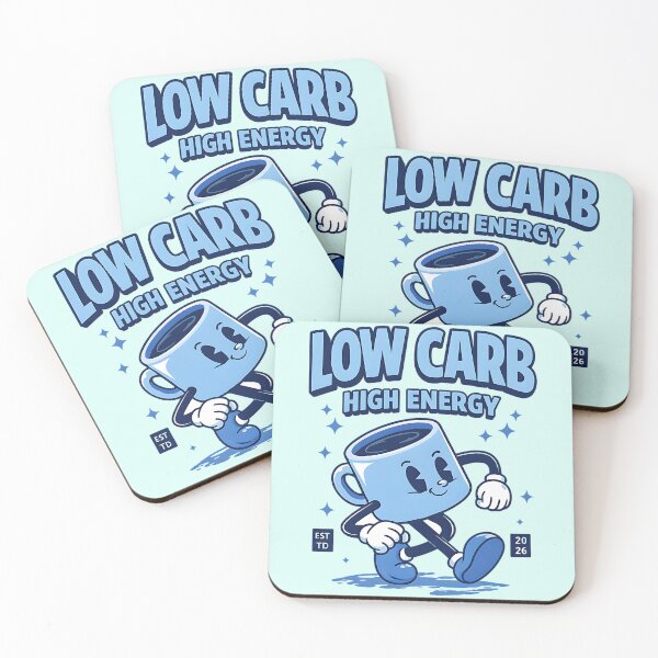 Item preview, Low Carb High Energy Vintage Coffee Character designed and sold by GogaVibeRe.