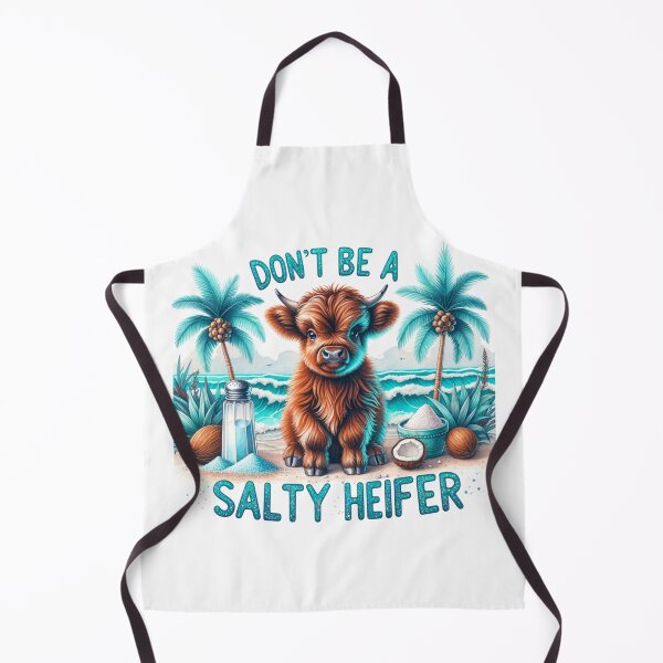 Item preview, Don't Be a Salty Heifer - Highland Cow Beach Art - Funny Tropical Cow Graphic designed and sold by JLMWorks.