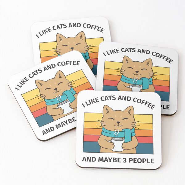 Item preview, I Like Cats Coffee And Maybe 3 People designed and sold by Found Dream.