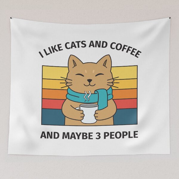 Item preview, I Like Cats Coffee And Maybe 3 People designed and sold by Found Dream.