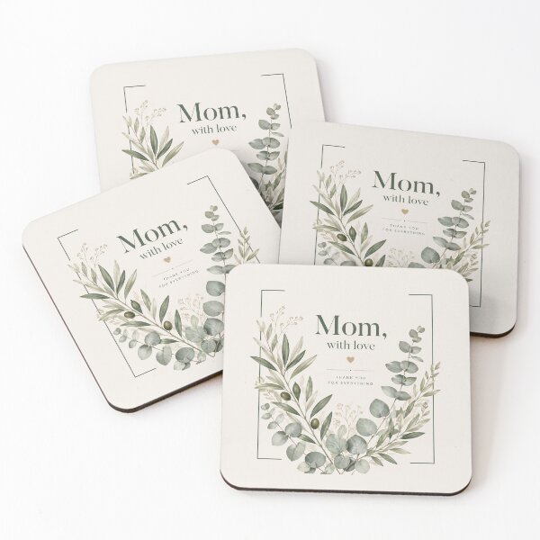 Item preview, Minimalist Mothers Day Botanical Poster Gift for Mom with Love designed and sold by SoftMuse Designs.
