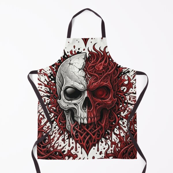 Item preview, Minimalist Red Split Skull Graphic designed and sold by MarCinu Art.