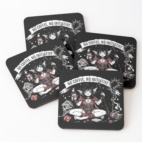 Item preview, No coffee, no initiative, dnd coffee designed and sold by Boardgameo.